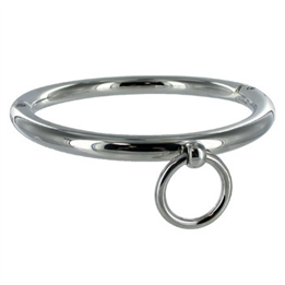 METAL HARD - BDSM NECKLACE WITH RING 18CM - D-208377 - Teknashop Ltd