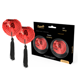 COQUETTE CHIC DESIRE - NIPPLE COVERS RED - D-226927 - Teknashop Ltd