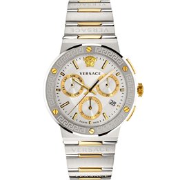 VERSACE Mod. GRECA LOGO CHRONOGRAPH - SILVER - WW.VEZ900321