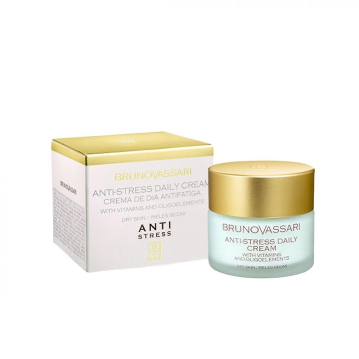 Bruno Vassari, Anti Stress, Anti-Fatigue, Daily, Cream, For Face, 50 ml - Teknashop Ltd