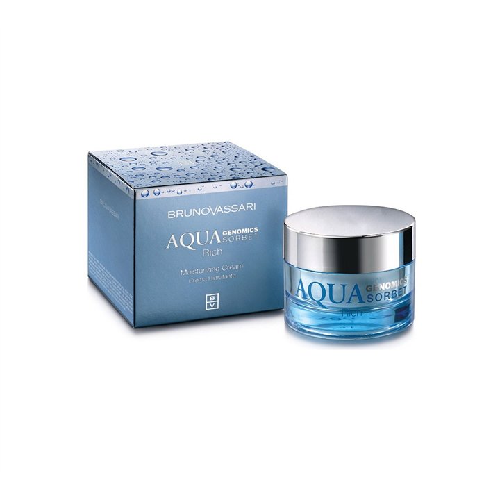 Bruno Vassari, Aqua Genomics Sorbet, Hyaluronic Acid, Hydrating, Rich Cream, For Face, 50 ml - Teknashop Ltd