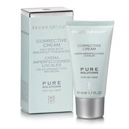 Bruno Vassari, Pure Solutions, Bio-sulf, For Regulation Of Excessive Sebum, Night, Local Treatment Cream, For Acne, For Face, 50