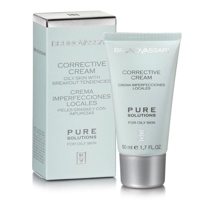 Bruno Vassari, Pure Solutions, Bio-sulf, For Regulation Of Excessive Sebum, Night, Local Treatment Cream, For Acne, For Face, 50