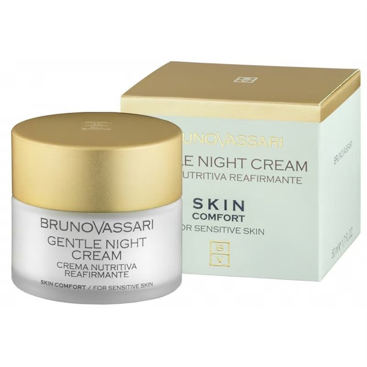 Bruno Vassari, Skin Comfort, Perfume-Free, Hydrating & Regenerating, Night, Cream, For Face, 50 ml - Teknashop Ltd