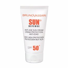 Bruno Vassari, Sun Defense, Vitamin E, UV Protection, Sunscreen Cream, For Face, SPF 50+, 50 ml - Teknashop Ltd