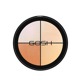 Gosh, Strobe'n Glow Kit, Illuminating, Glow, Brightening, Face Palette, 001, 4 Shades, 15 g