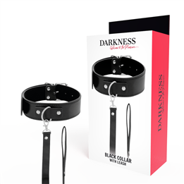 DARKNESS - POSTURE NECKLACE WITH LEATHER CHAIN - D-221151 - Teknashop Ltd