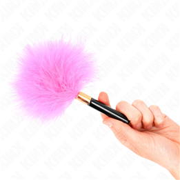 KINK - FUCHSIA GOLD METAL TICKLE FEATHERS 18 CM - D-240739 - Teknashop Ltd