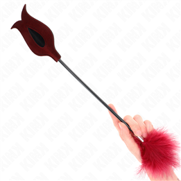 KINK - TICKLE FEATHERS WITH ROSE-SHAPED PADDLE 8 CM - D-240752 - Teknashop Ltd