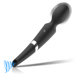 BLACK&SILVER - BECK WAND AND SUCTION CUP 2 IN 1 SILICONE - D-234392 - Teknashop Ltd