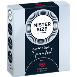 MISTER SIZE - CONDOM SIZE XL 60 MM (3 UNITS) - D-242273