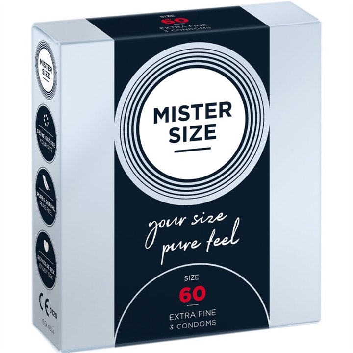 MISTER SIZE - CONDOM SIZE XL 60 MM (3 UNITS) - D-242273 - Teknashop Ltd