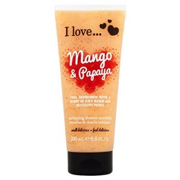 I Love, Originals, Mango & Papaya, Exfoliating, Shower Gel, For All Skin Types, 200 ml - Teknashop Ltd