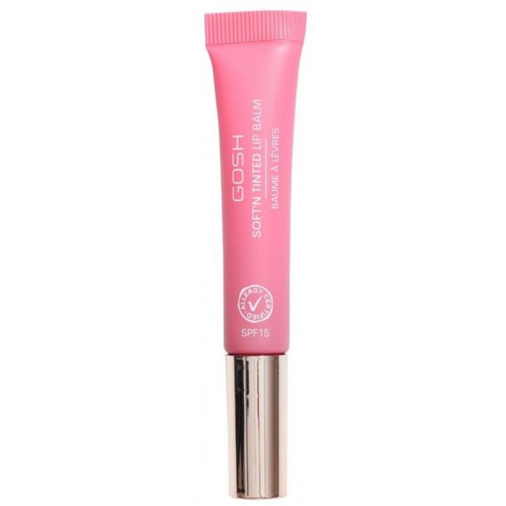 Gosh, Soft'n Clear, Vegan, High-shine, Lip Balm, 005, Pink Rose, SPF 15, 8 ml - Teknashop Ltd