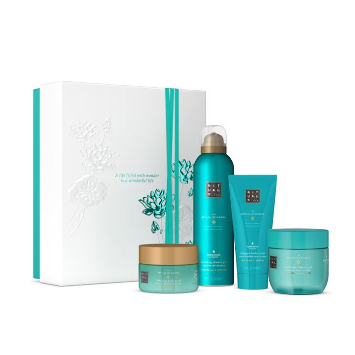 Set Rituals: The Ritual Of Karma, Cream Mask, For Face, 125 ml + The Ritual Of Karma, Exfoliating, Body Scrub, 125 g + The Ritua