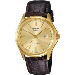 CASIO COLLECTION Mod. DATE LEATHER - GOLD - WW.MTP-1183Q-9ADF - Teknashop Ltd
