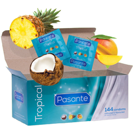 PASANTE - CONDOMS TROPICAL FLAVORS 144 UNITS - D-225489