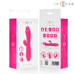 INTENSE - IVY FLEXIBLE VIBRATOR 10 VIBRATIONS WITH STIMULATING TONGUE PINK - D-242077 - Teknashop Ltd
