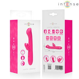 INTENSE - JULIETA RABBIT VIBRATOR 18.6 CM 10 VIBRATIONS PINK - D-242078 - Teknashop Ltd