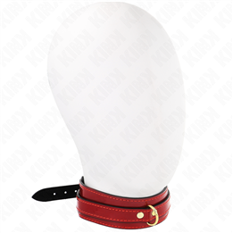 KINK - WINE RED ADJUSTABLE NECKLACE WITH GOLDEN DETAILS 29-42.5 CM X 4 CM - D-240755