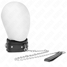 KINK - COLLAR WITH LEASH 65 CM WITH RESTRICTIONS BLACK 36-42 CM X 5.5 CM - D-240786