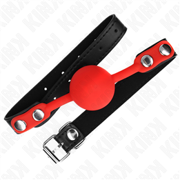 KINK - RED SILICONE BALL 4 CM GAG 60 x 2 CM - D-240877 - Teknashop Ltd