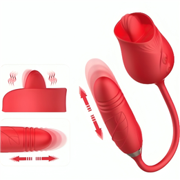 ARMONY - DELIGHT FLOWER VIBRATOR & THRUSTING WITH RED TONGUE - D-238210 - Teknashop Ltd