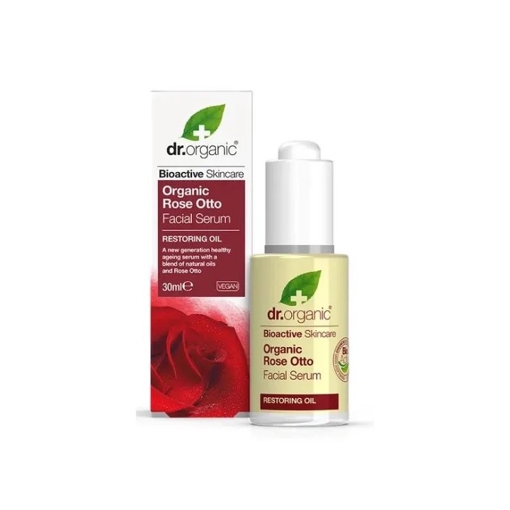 Dr Organic Rose Otto Facial Serum 30ml - unisex - Teknashop Ltd