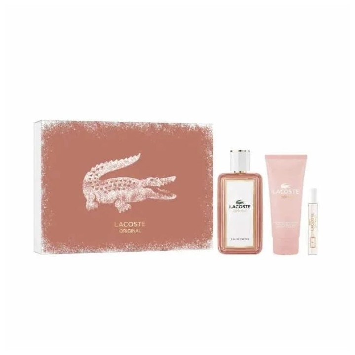 Lacoste Original Eau De Parfum Spray 100ml Set 3 Pieces - woman - Teknashop Ltd