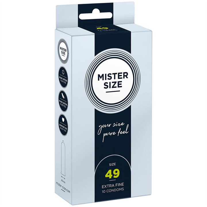 MISTER SIZE - CONDOM SIZE S 49 MM (10 UNITS) - D-242277 - Teknashop Ltd