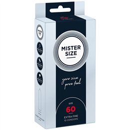 MISTER SIZE - CONDOM SIZE XL 60 MM (10 UNITS) - D-242280