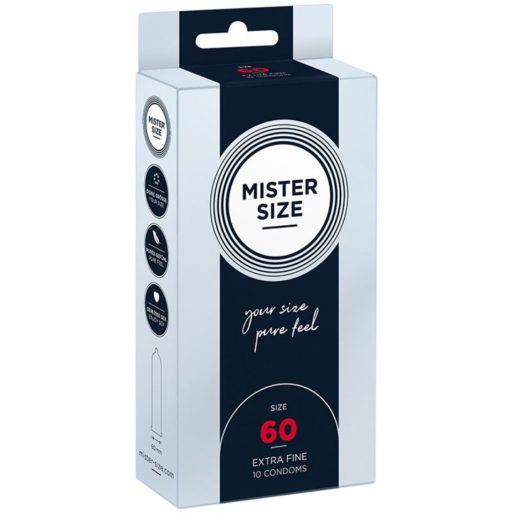 MISTER SIZE - CONDOM SIZE XL 60 MM (10 UNITS) - D-242280 - Teknashop Ltd
