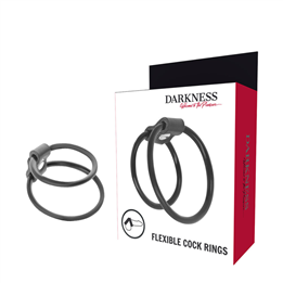 DARKNESS - ENHANCING DUO PENIS RINGS. - D-226729 - Teknashop Ltd