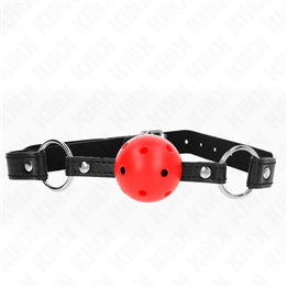 KINK - HOLLOW HARD RED BALL 4.5 CM GAG MODEL 1 63.5 X 2 CM - D-240836