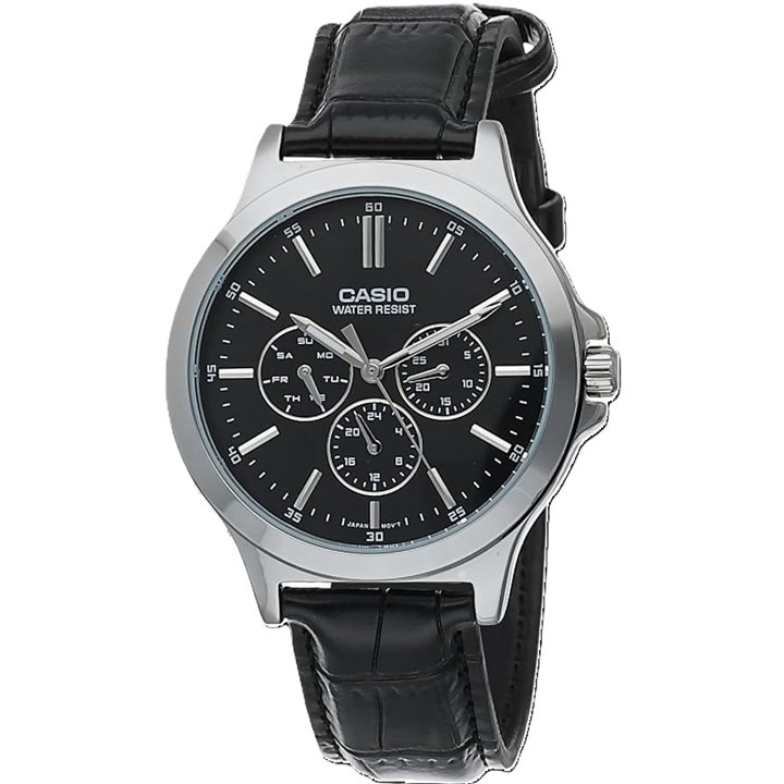 CASIO COLLECTION Mod. MULTIFUNCTION, LEATHER - BLACK - WW.MTP-V300L-1AUDF