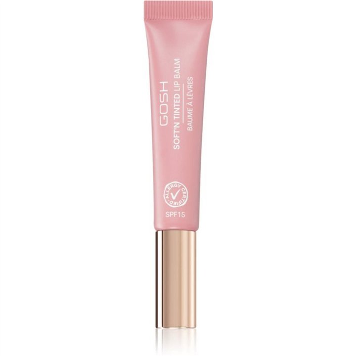 Gosh, Soft'n Tinted, Vegan, semi-transparent, Lip Balm, 004, Vintage Rose, SPF 15, 8 ml - Teknashop Ltd