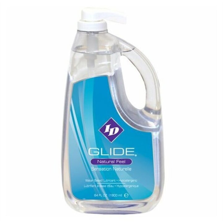 ID GLIDE - WATER BASED LUBRICANT + HYPOALLERGENIC NATURAL FEEL 1900 ML - D-236942 - Teknashop Ltd