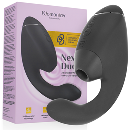 WOMANIZER - DUO NEXT DUAL CLITORAL & G-SPOT STIMULATOR BLACK - D-245099