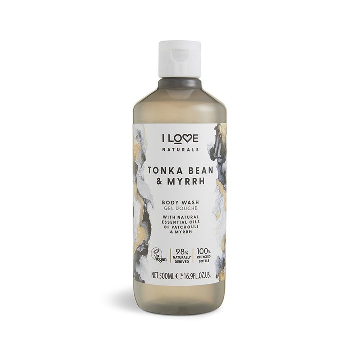 I Love, Naturals Collection, Hydrating, Tonka Bean & Myrrh, Body Wash, 500 ml - Teknashop Ltd