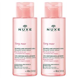 Set Duo, Nuxe, Very Rose, Micellar Water, For Sensitive Skin, 2 pcs, 400 ml - Teknashop Ltd