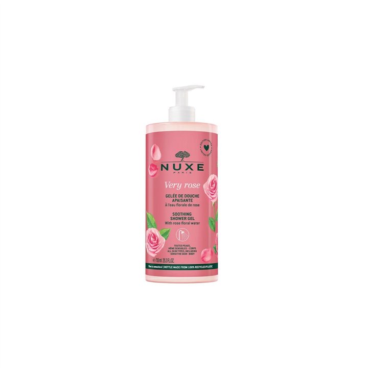 Nuxe, Very Rose, Soothing, Shower Gel, For All Skin Types, 750 ml - Teknashop Ltd