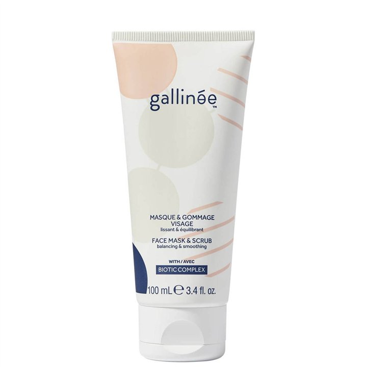 Gallinee, Microbiome Skincare, Biotic Complex, Smoothing, Scrub Mask, For Face, 100 ml - Teknashop Ltd