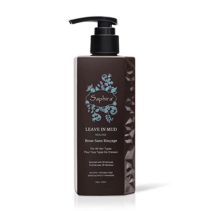 Saphira, Leave In Mud, Paraben-Free, Hair Leave-In Conditioner, For Moisturizing, 250 ml - Teknashop Ltd