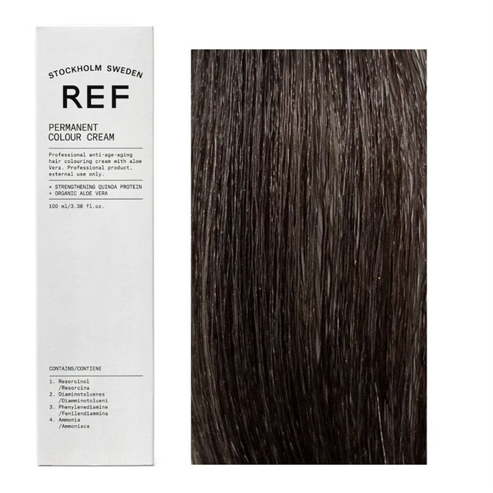 Ref Stockholm, Permanent Colour, Vegan, Permanent Hair Dye, 4.0 Brown, 100 ml - Teknashop Ltd