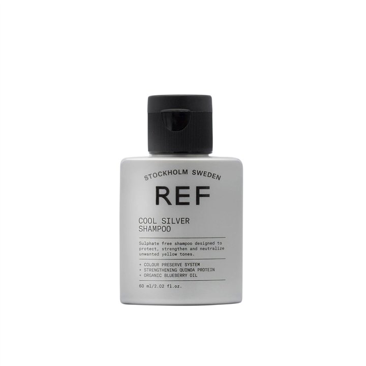 Ref Stockholm, Cool Silver, Sulfates-Free, Hair Shampoo, Neutralising Warm Tones, 60 ml - Teknashop Ltd