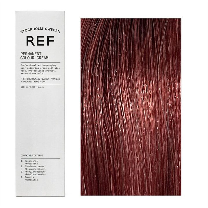 Ref Stockholm, Permanent Colour, Vegan, Permanent Hair Dye, 6.62 Brilliant Red Dark Blonde, 100 ml - Teknashop Ltd