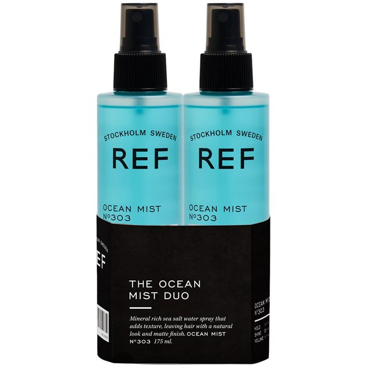 Duo Ocean Set Ref Stockholm: The Ocean, Saltwater, Hair Spray, Soft & Silky Finish, No.303, 100 ml + The Ocean, Saltwater, Hair 