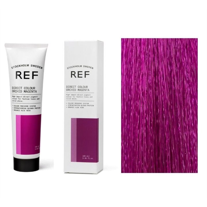 Ref Stockholm, Direct Colour, Ammonia-Free, Semi-Permanent Hair Dye,  Orchid Magenta, 100 ml - Teknashop Ltd