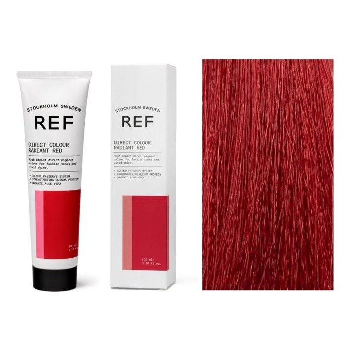 Ref Stockholm, Direct Colour, Ammonia-Free, Semi-Permanent Hair Dye,  Radiant Red, 100 ml - Teknashop Ltd