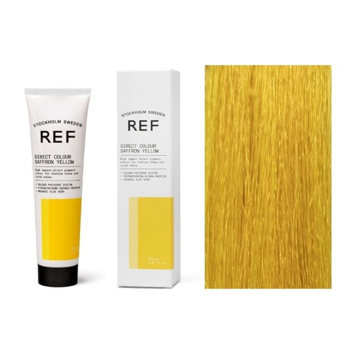 Ref Stockholm, Direct Colour, Ammonia-Free, Semi-Permanent Hair Dye,  Saffron Yellow, 100 ml - Teknashop Ltd